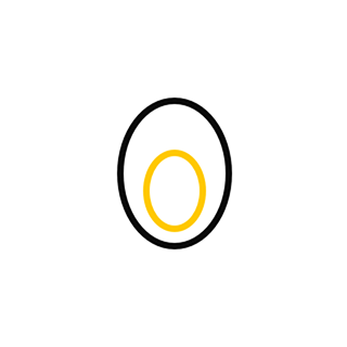 Icon of a bowl of an egg artfully styled